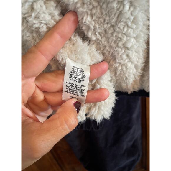 Nordstrom brass plum corduroy Sherpa lined jacket medium - Picture 4 of 5